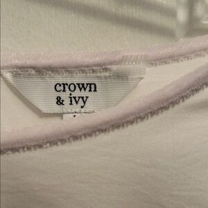 Crown & Ivy Classic White Tee